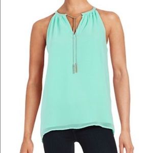 Calvin Klein Chiffon Tassel Blouse